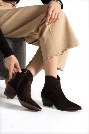 Merlot Western Acı Kahve Süet Bot | 33-45 Numara