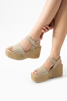 Tek banntlı Sandalet Milano - Bej | 33-40 Numara