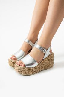 Tek banntlı Sandalet Milano - Gümüş | 33-40 Numara
