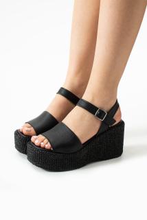 Tek banntlı Sandalet Milano - Siyah | 33-40 Numara