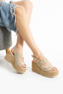 Verona Yazlık Sandalet - Bej | 33-40 Numara