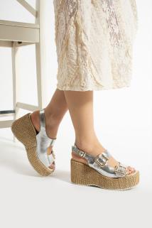 Verona Yazlık Sandalet - Gümüş | 33-40 Numara