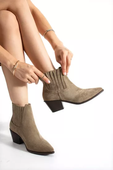 Holly Western Lastikli Vizon Süet Bot | 33-45 Numara