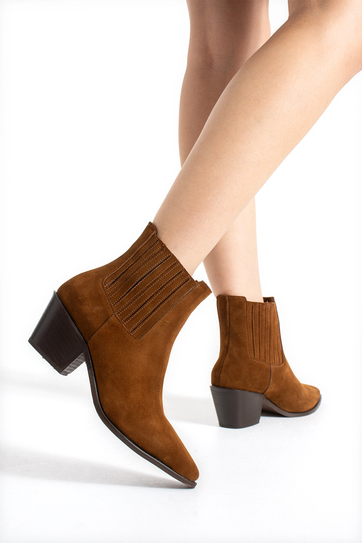  HOLLY WESTERN LASTİKLİ TABA SÜET BOT